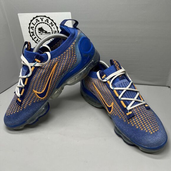 Nike Air VaporMax FK Flyknit 2021 New York Knicks FD0712 400 Men Sz 9 Preowned - Picture 10 of 14